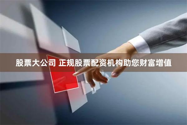 股票大公司 正规股票配资机构助您财富增值