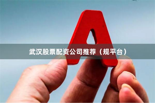 武汉股票配资公司推荐（规平台）